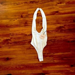 Superdown brand white bodysuit